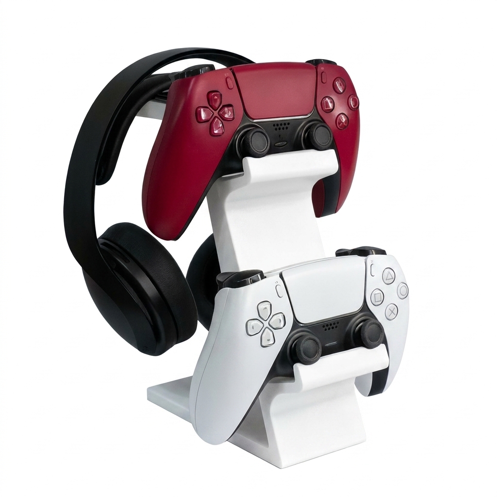 Headphone Stand Desk - Stand Terintegrasi Headphone dan Pengontrol Game