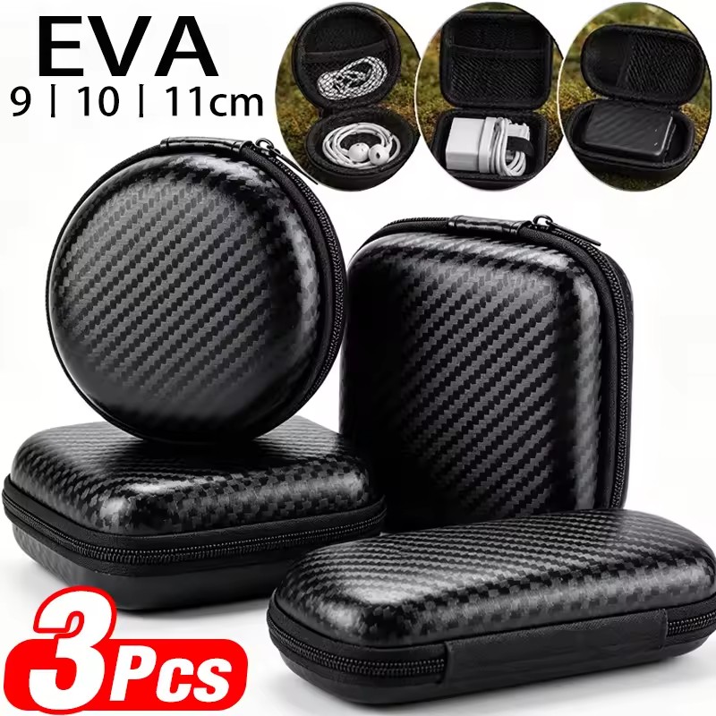 Headphone Case Hard - Tas Organizer Kabel Charger Tahan Air