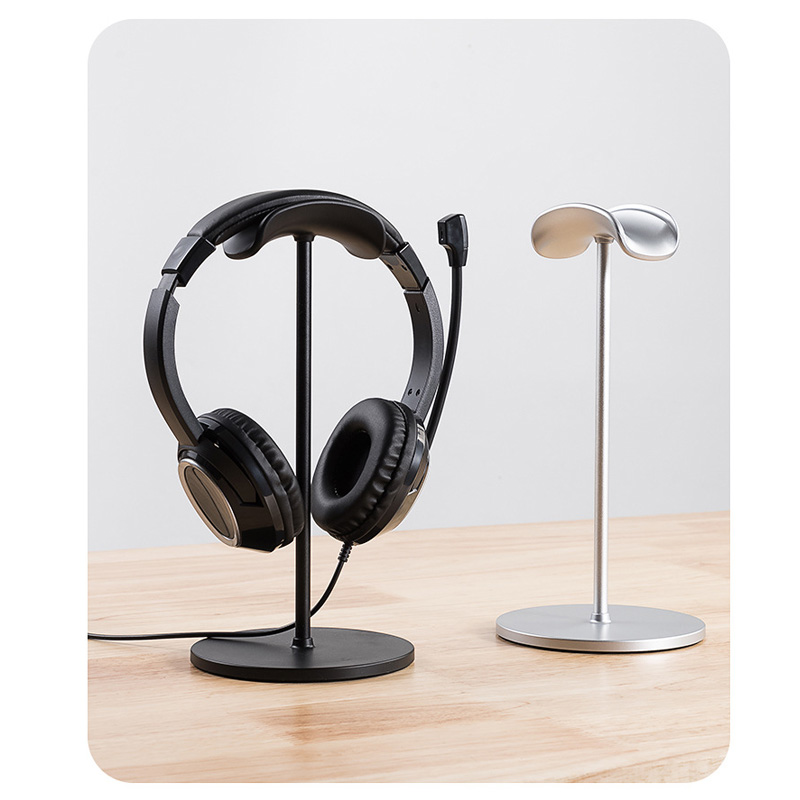 Headphone Stand Desk - Dudukan Headphone terpasang di kepala logam,