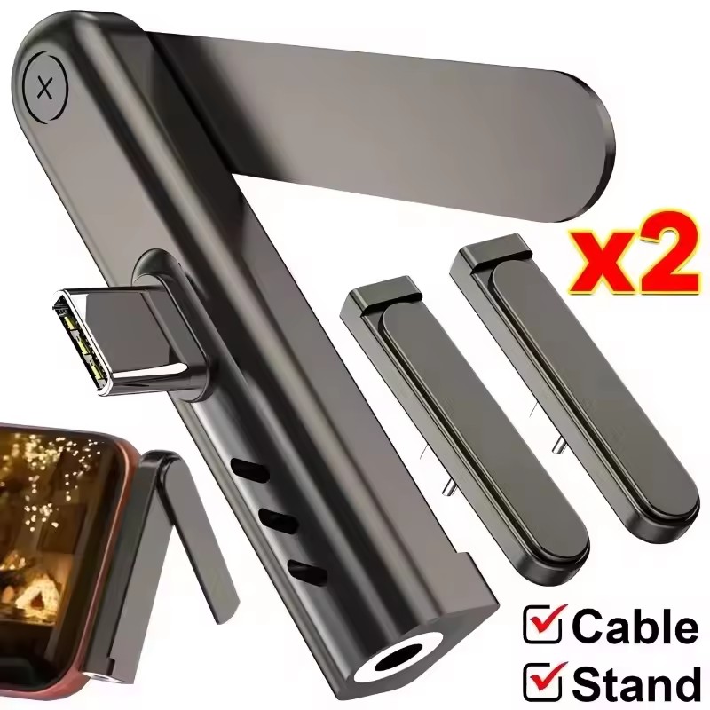 2/1 Buah Adaptor Lipat Braket  - Headphone Stand Desk ulasan dan harga